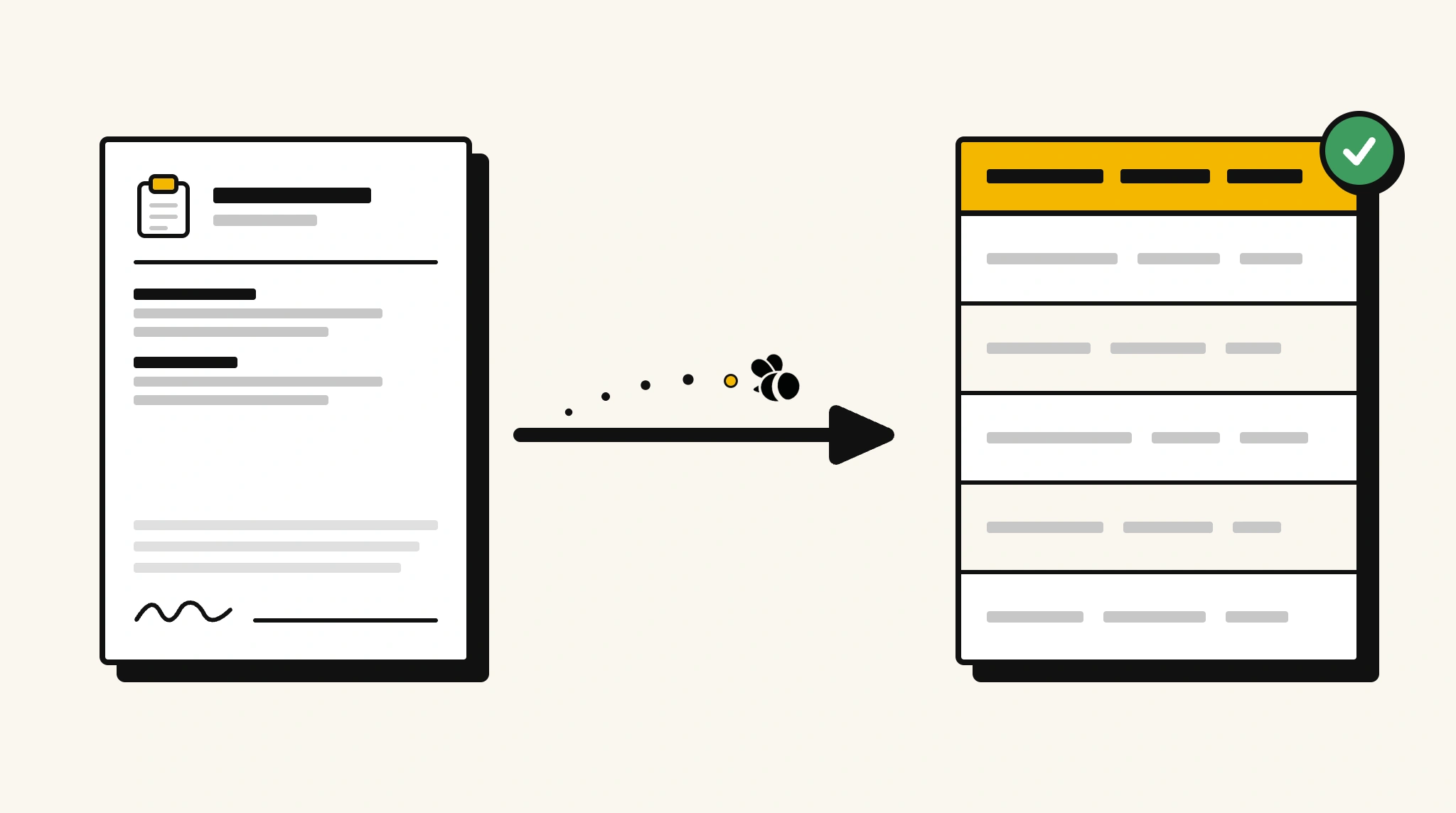 Extracting structured data from a business letter into a spreadsheet with ParserBee