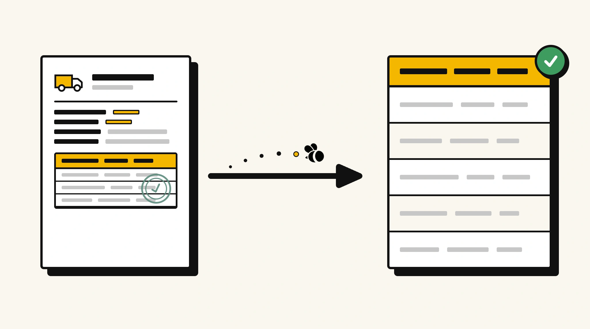 Extracting structured data from a customs declaration into a spreadsheet with ParserBee
