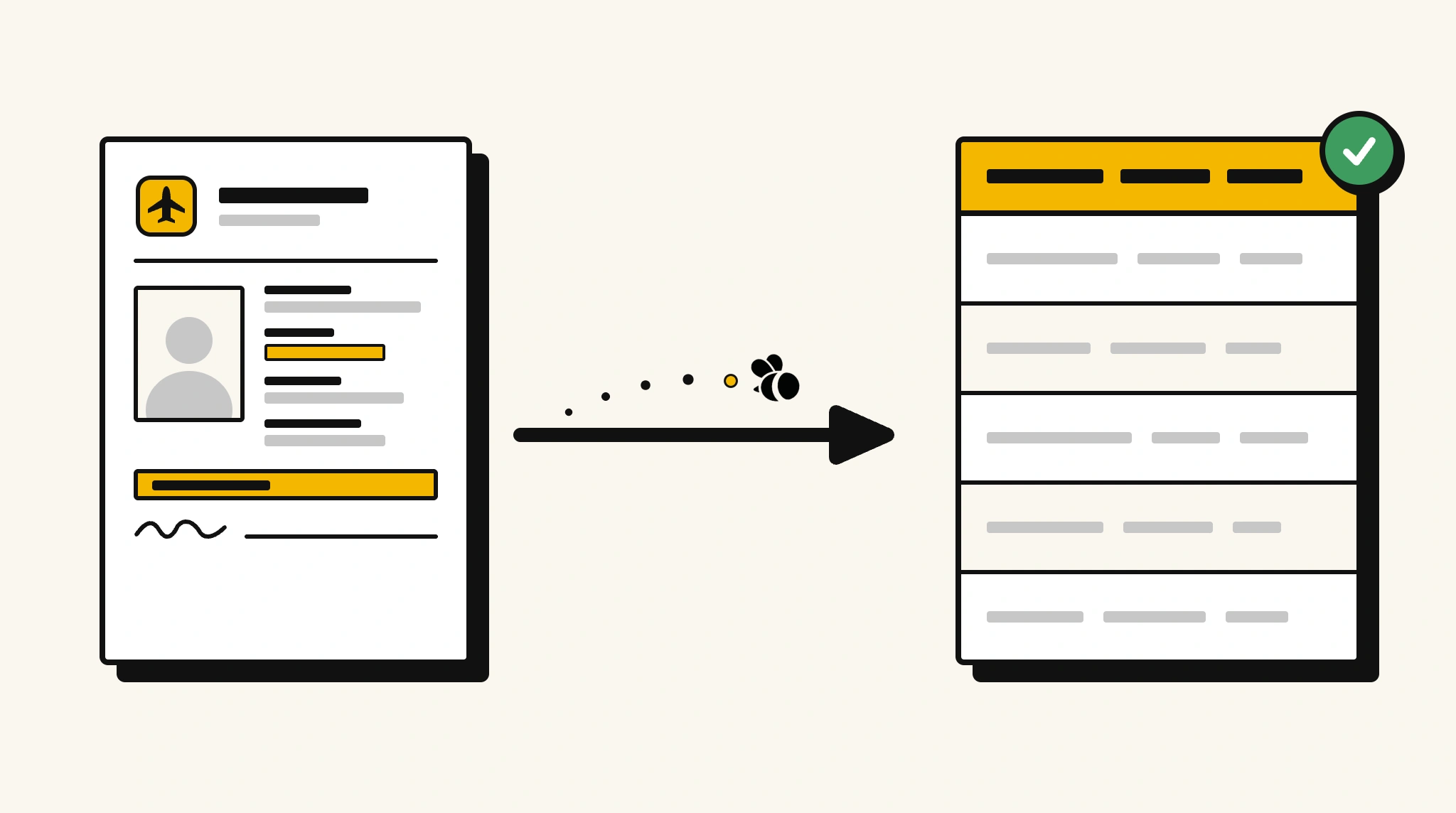 Extracting structured data from a driver's license into a spreadsheet with ParserBee