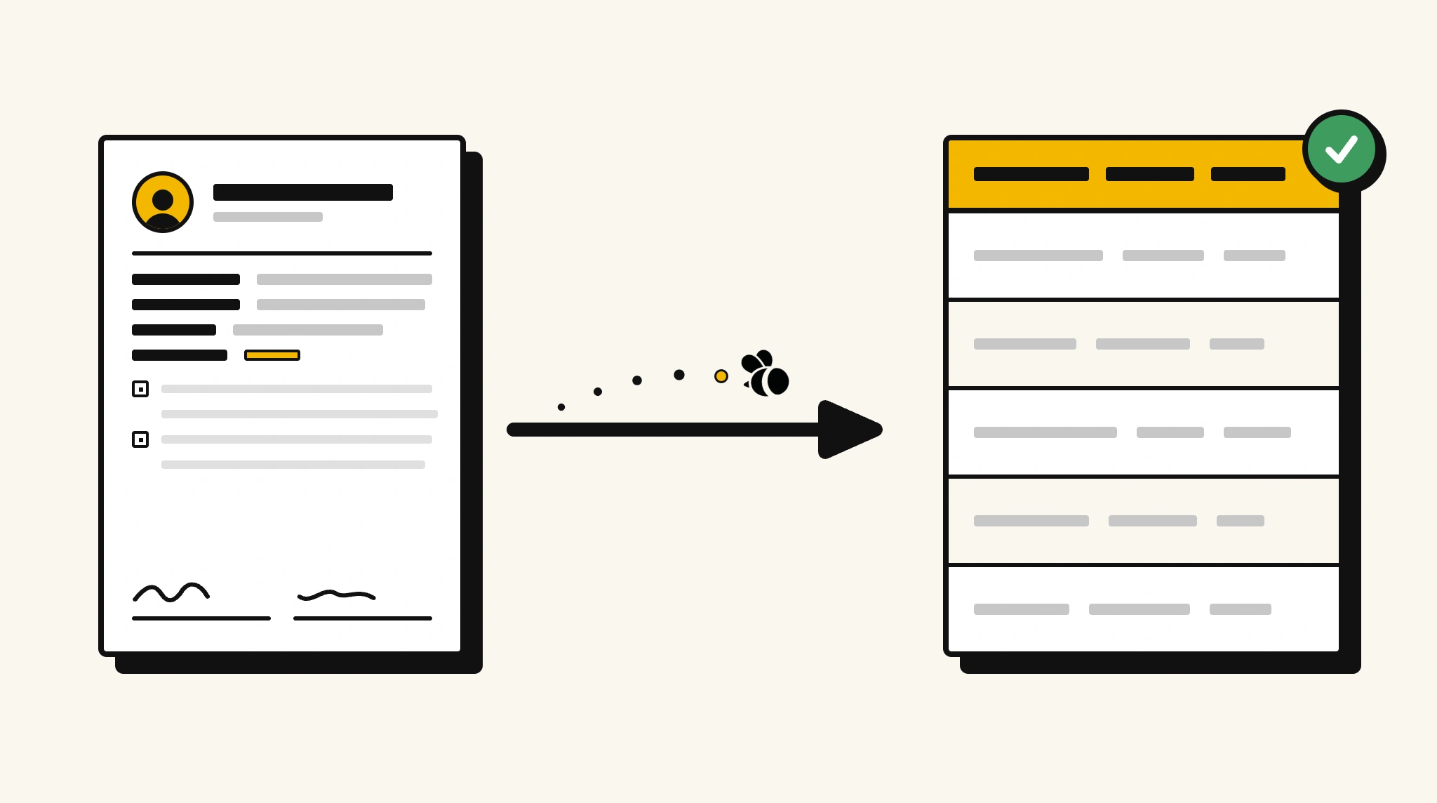 Extracting structured data from a employment contract into a spreadsheet with ParserBee