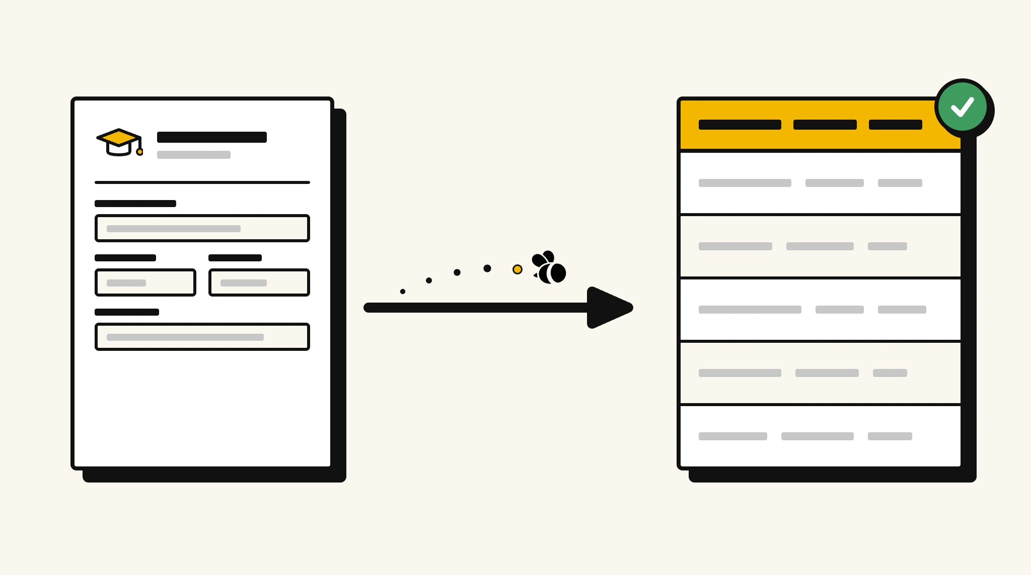 Extracting structured data from a enrollment form into a spreadsheet with ParserBee