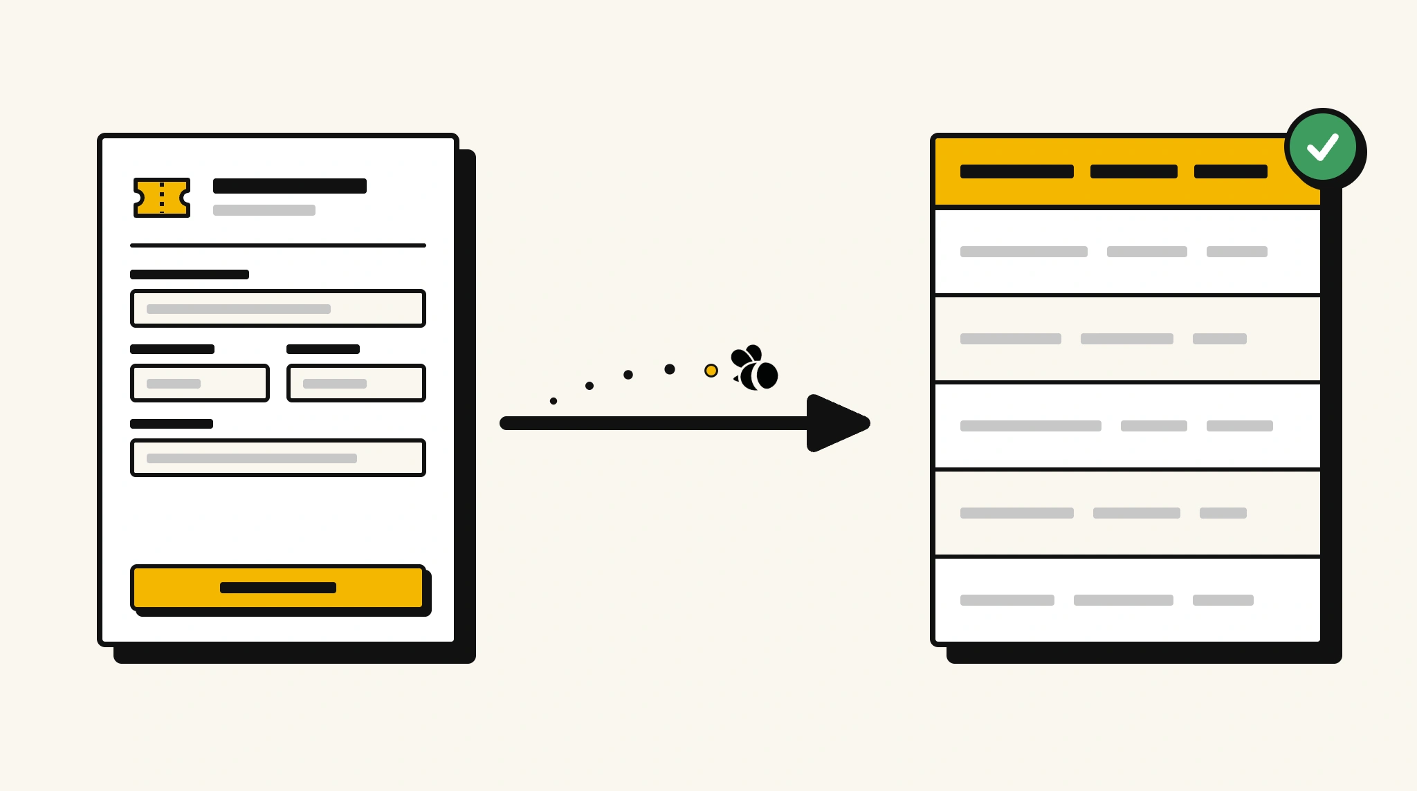Extracting structured data from a event registration form into a spreadsheet with ParserBee