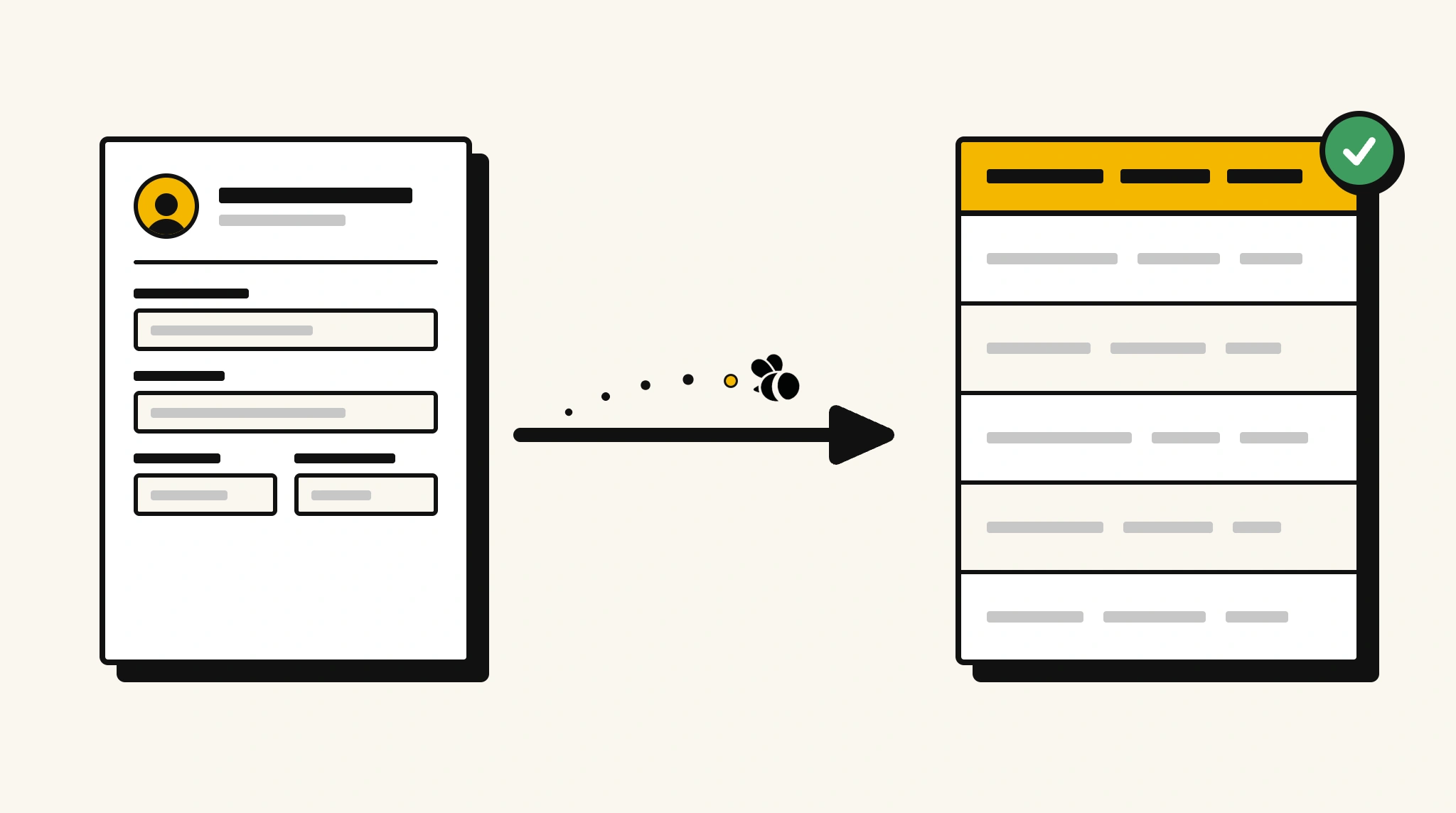 Extracting structured data from a job application form into a spreadsheet with ParserBee