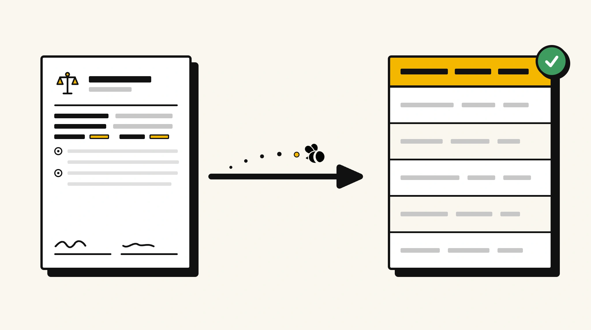 Extracting structured data from a lease agreement into a spreadsheet with ParserBee