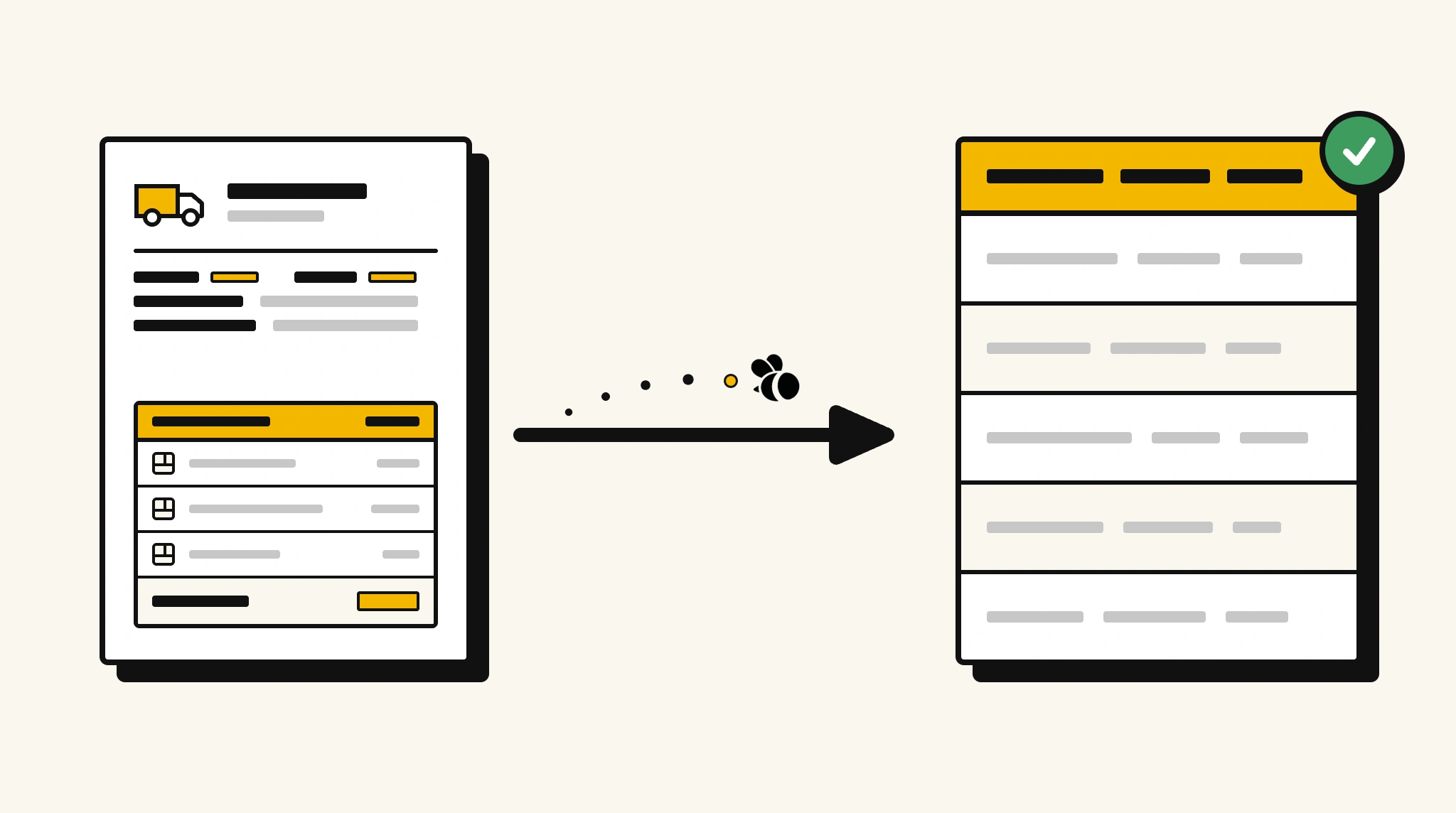 Extracting structured data from a packing list into a spreadsheet with ParserBee