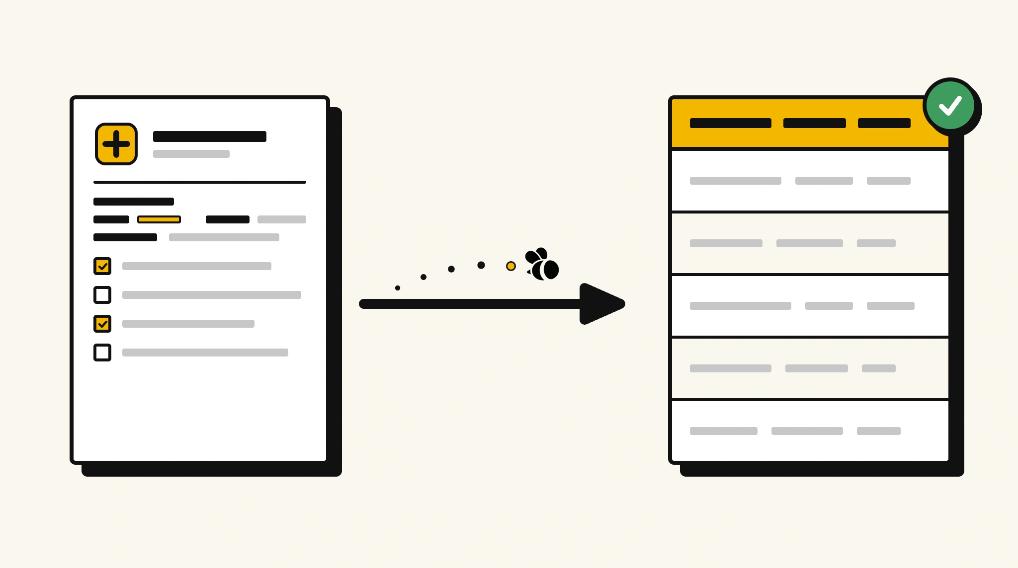 Extracting structured data from a patient intake form into a spreadsheet with ParserBee