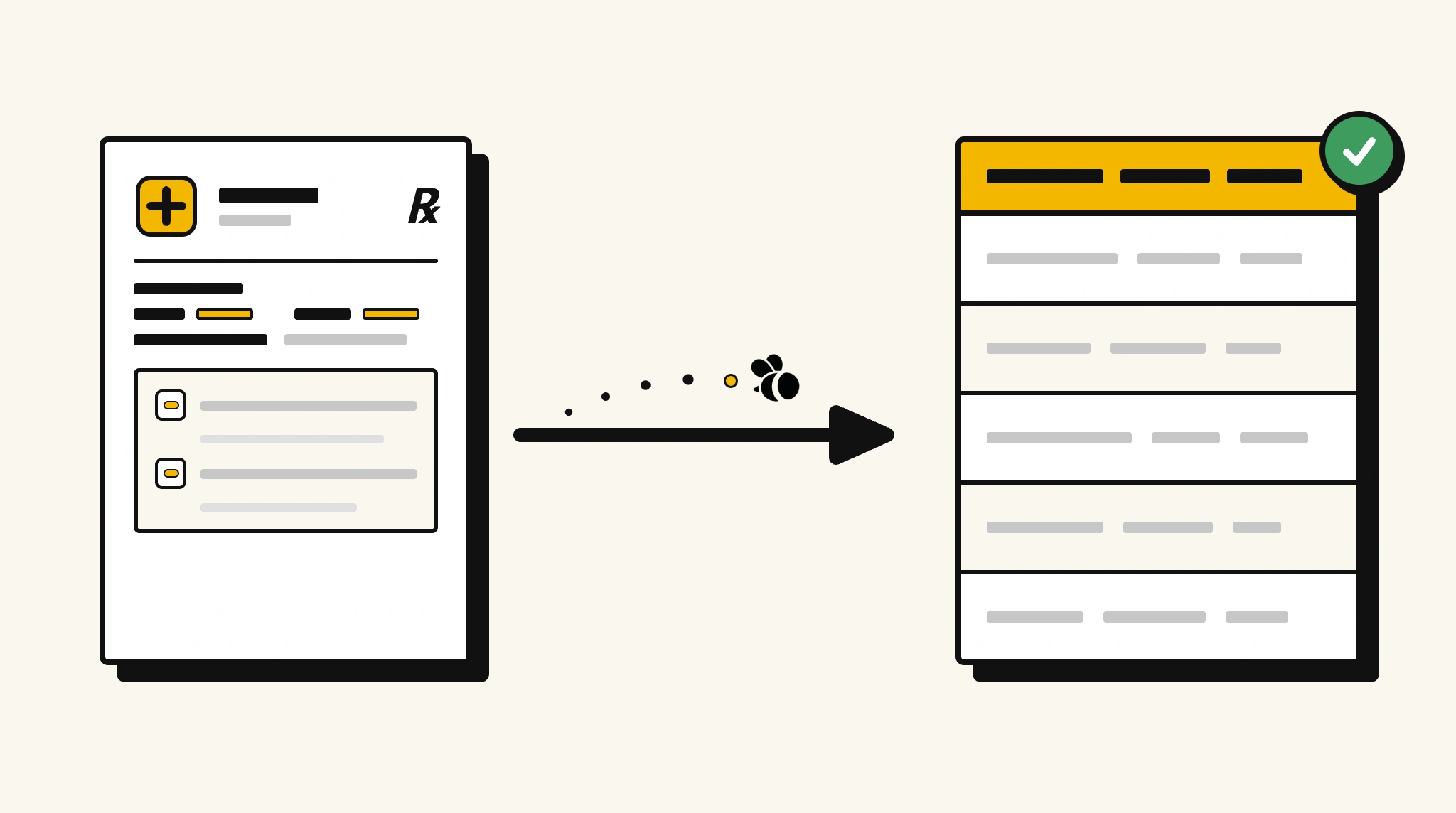 Extracting structured data from a prescription into a spreadsheet with ParserBee
