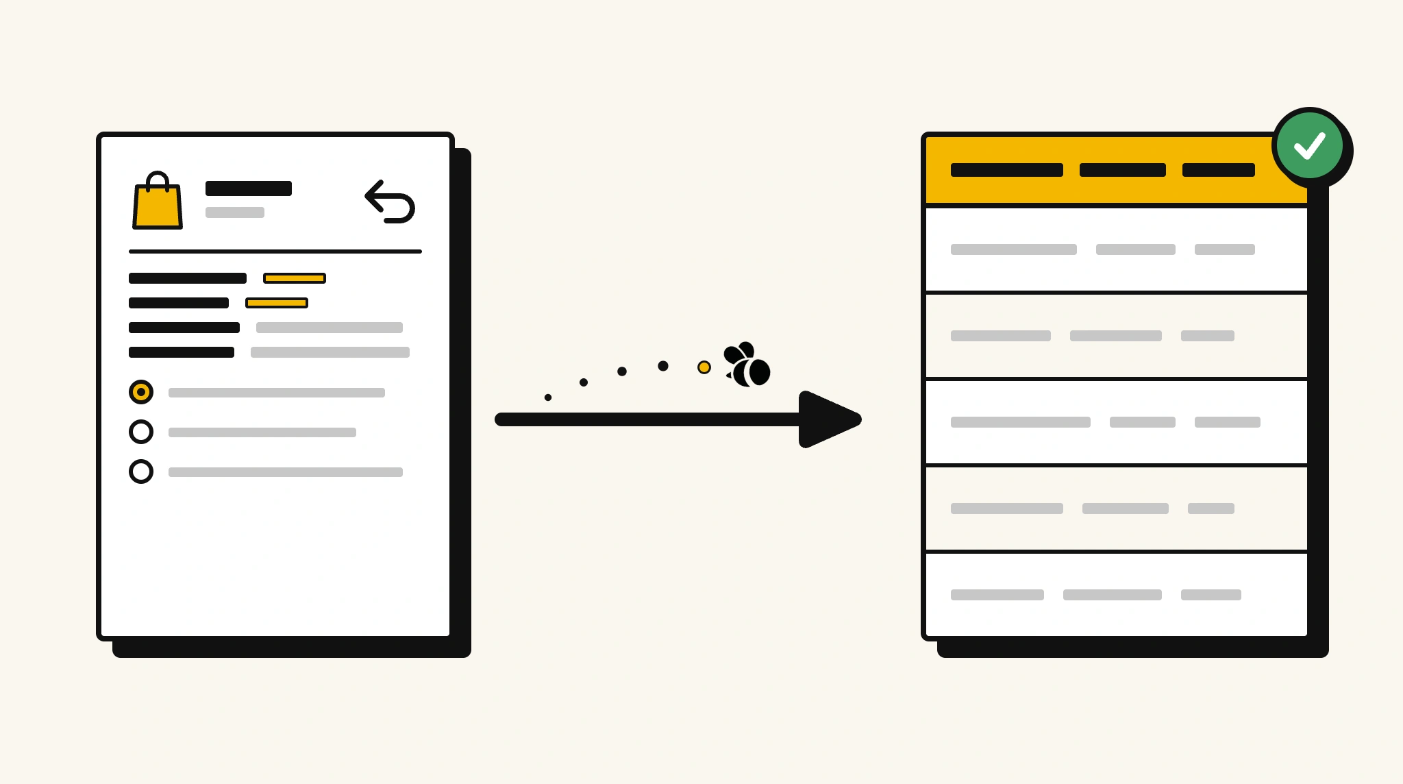 Extracting structured data from a return merchandise authorization into a spreadsheet with ParserBee