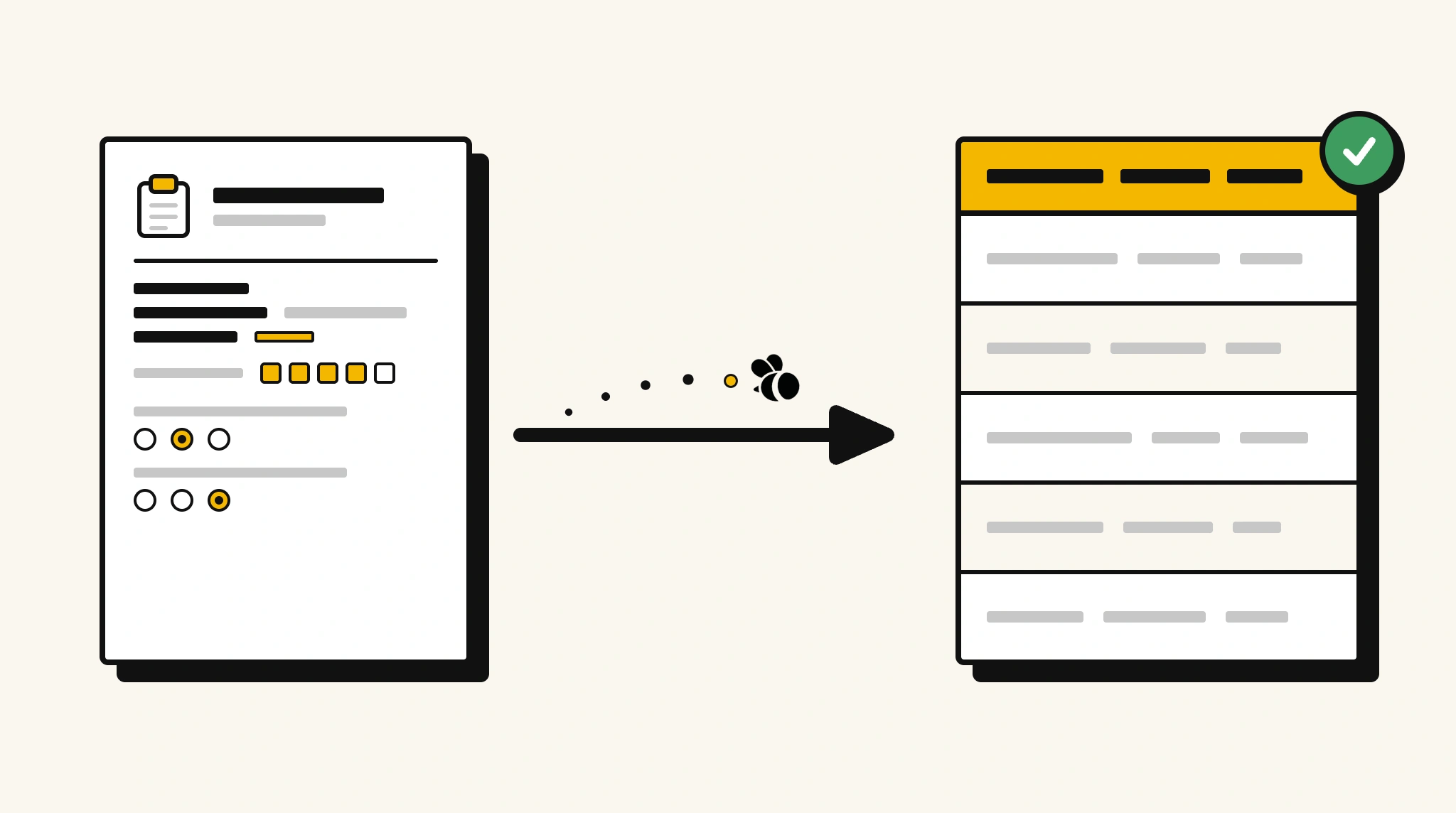 Extracting structured data from a survey response into a spreadsheet with ParserBee