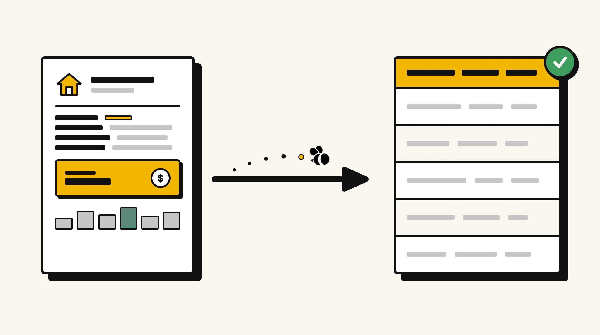 Extracting structured data from a utility bill into a spreadsheet with ParserBee
