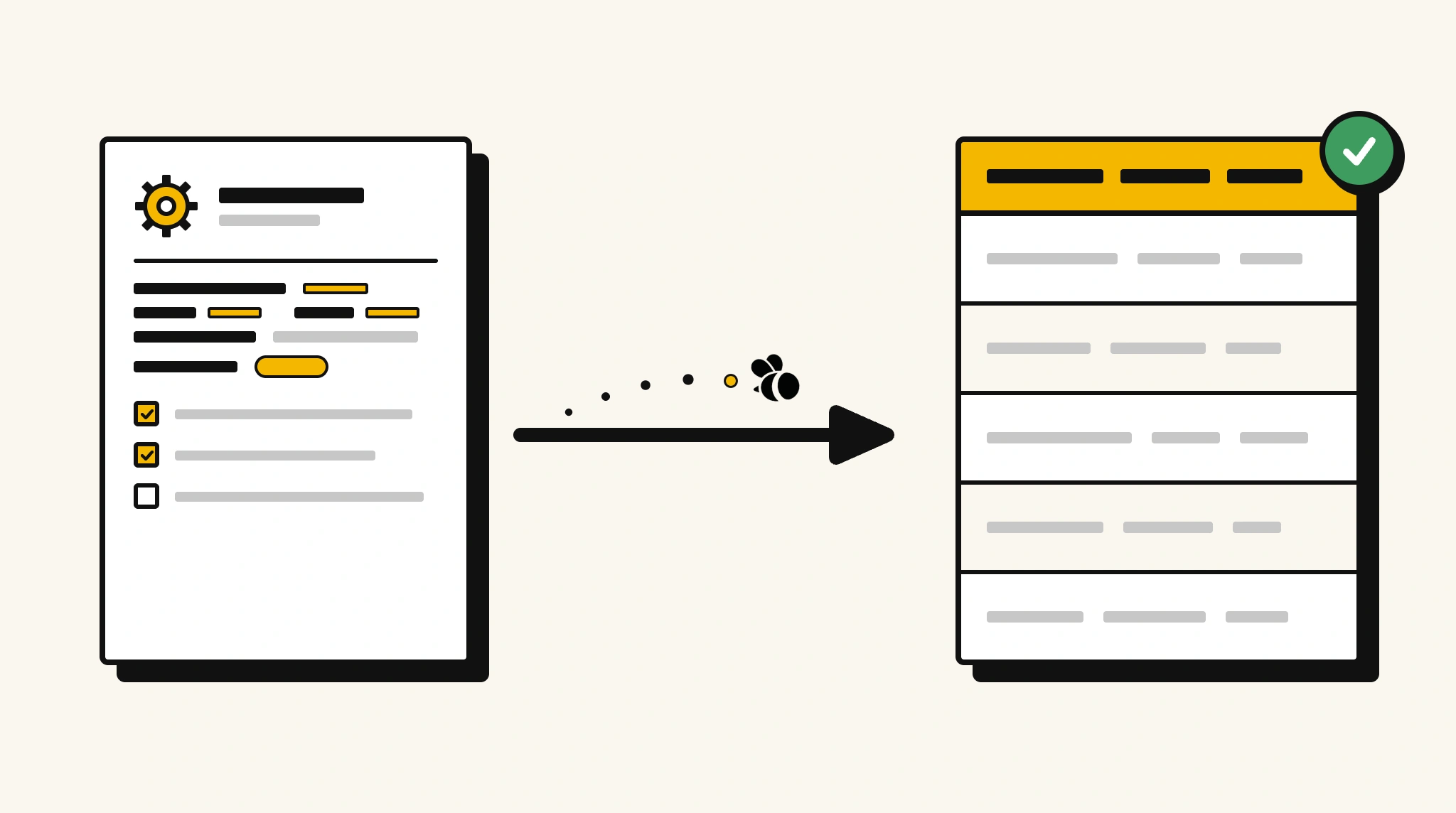 Extracting structured data from a work order into a spreadsheet with ParserBee